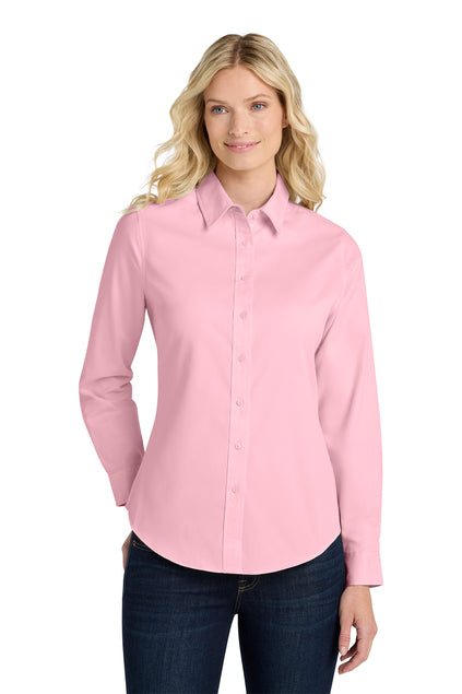 Female Embroidered Communities In Schools Long Sleeve Oxford