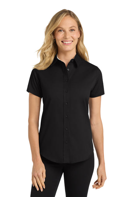 Female Embroidered Communities In Schools Short Sleeve Oxford