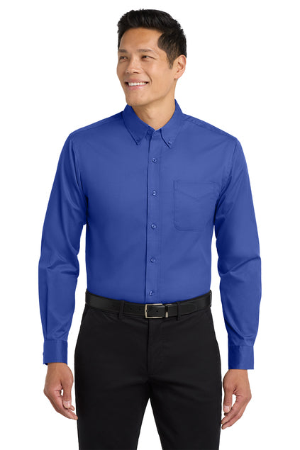Male Embroidered Communities In Schools Long Sleeve Oxford