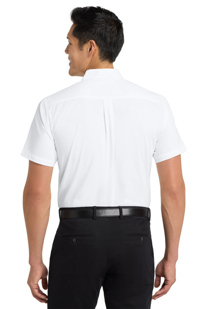 Male Embroidered Communities In Schools Short Sleeve Oxford